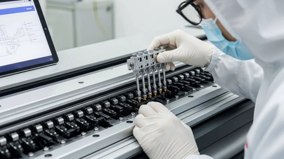 Hình ảnh một chiếc máy in đang bị hư hỏng, thể hiện tình trạng cần được thanh lý