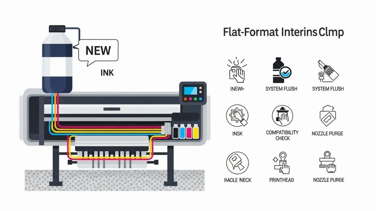 Quy trình bơm dung dịch vệ sinh vào đầu phun máy in