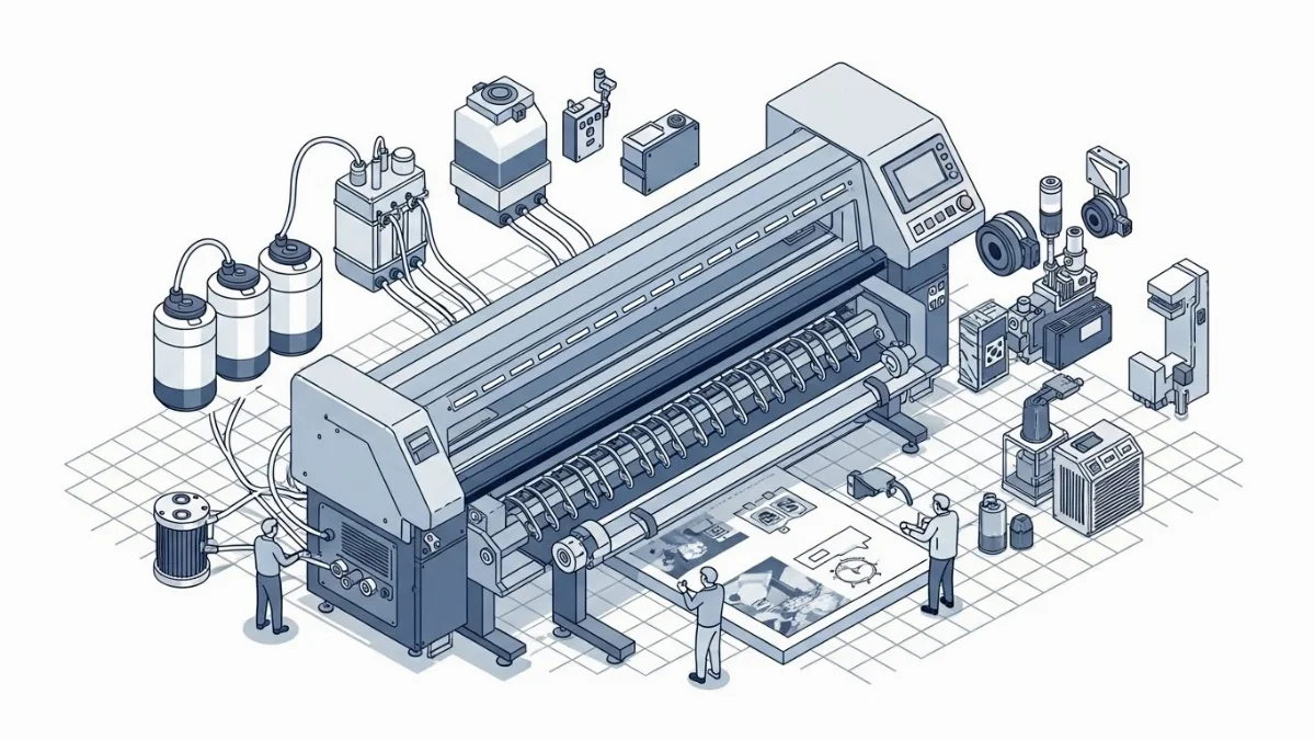 Bản in thử nghiệm (test pattern) cho thấy các vòi phun bị tắc và vòi phun hoạt động bình thường