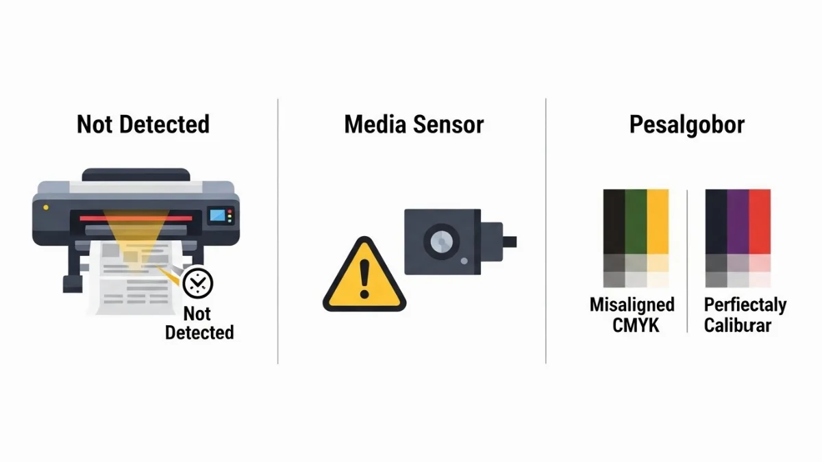Ảnh minh họa việc vệ sinh sensor cảm biến giấy máy in để khắc phục lỗi không nhận giấy