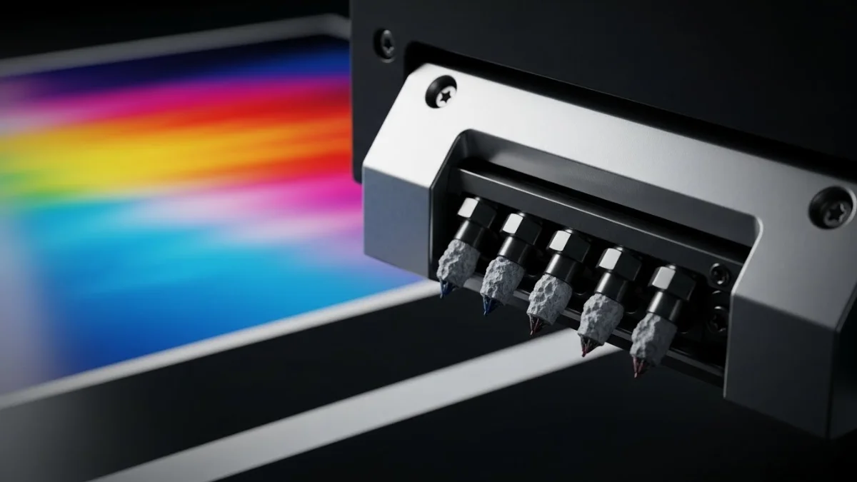 Bản in bị sọc ngang hoặc sọc dọc, mất màu do vòi phun bị tắc