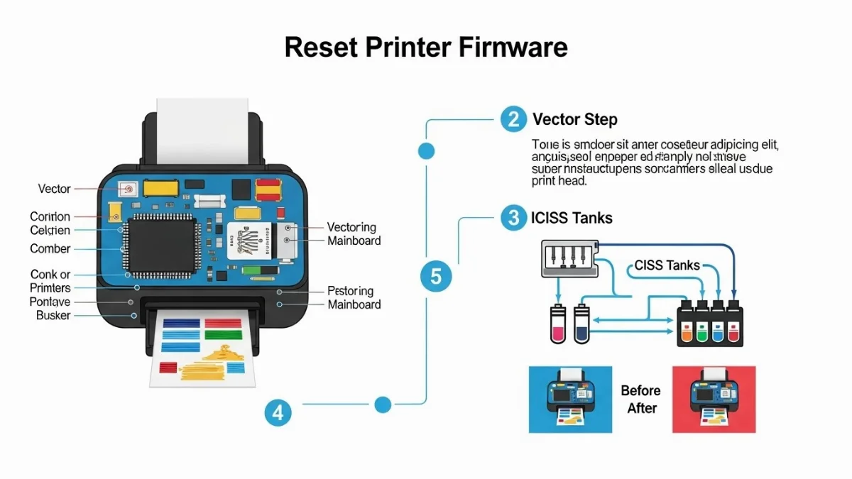 Khắc phục các sự cố thường gặp như mất kết nối mạng, in kém chất lượng sau khi reset firmware máy in