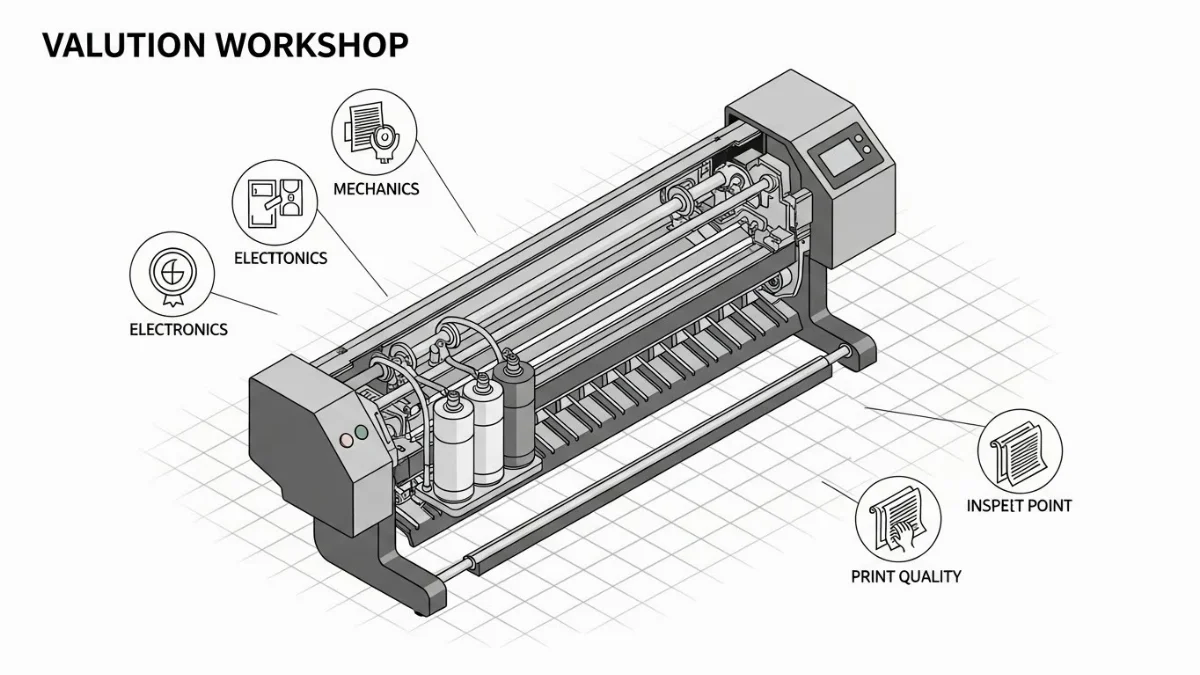 Phân loại và kiểm tra các dòng máy in cũ trước khi định giá