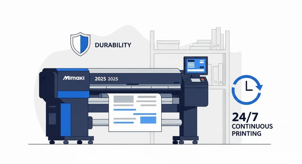 Độ bền vượt trội của máy in quảng cáo Mimaki, linh kiện chất lượng cao