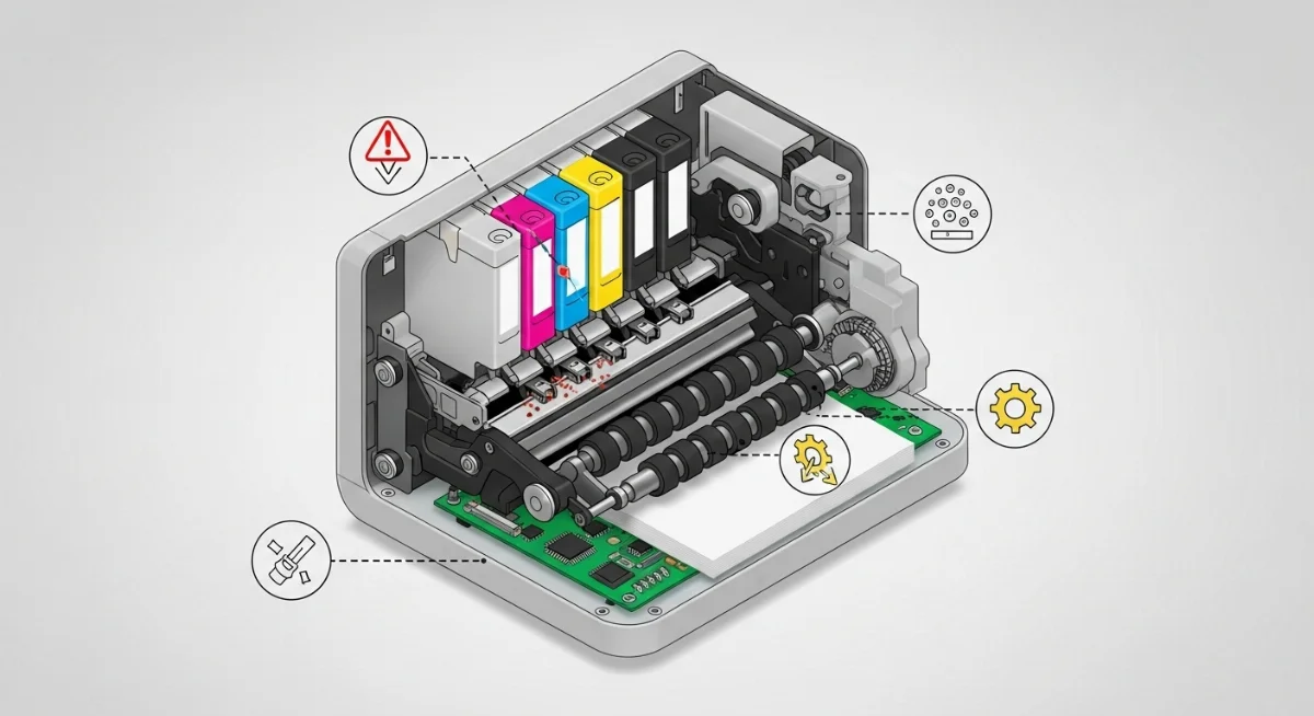 Khắc phục lỗi chất lượng in kém trên máy in decal quảng cáo