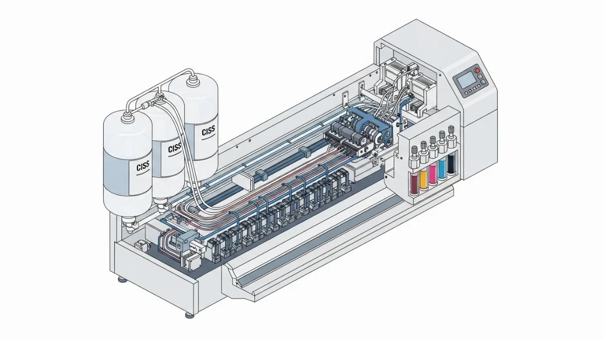 Bảo trì và vệ sinh hệ thống mực máy in công nghiệp chuyên nghiệp.