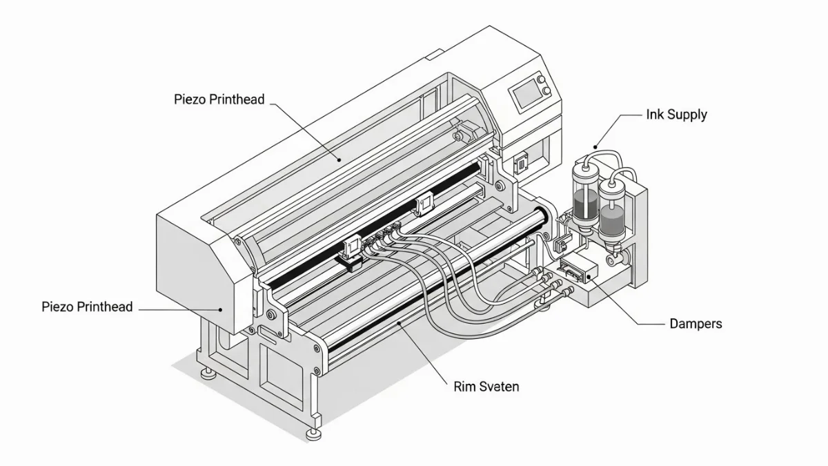 Đầu phun công nghiệp chất lượng cao cho máy in khổ lớn