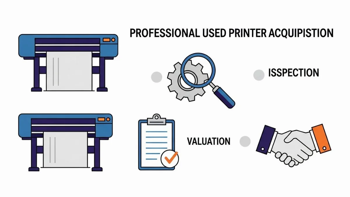 Chuyên viên kiểm tra các bộ phận quan trọng của máy in cũ