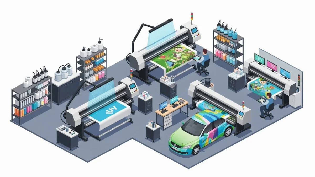 Mô tả công nghệ in UV phẳng trên vật liệu cứng cho sản phẩm quảng cáo