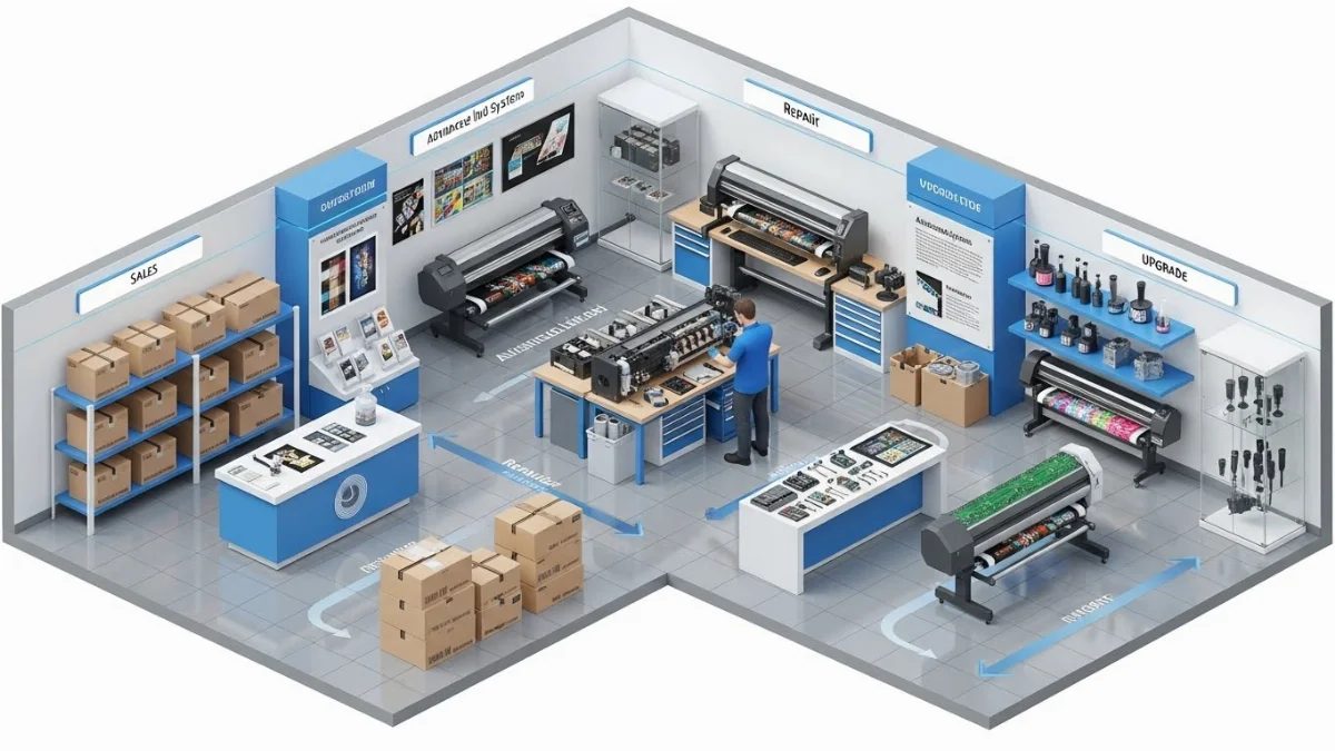 Kỹ sư tư vấn nâng cấp máy in quảng cáo với công nghệ hiện đại