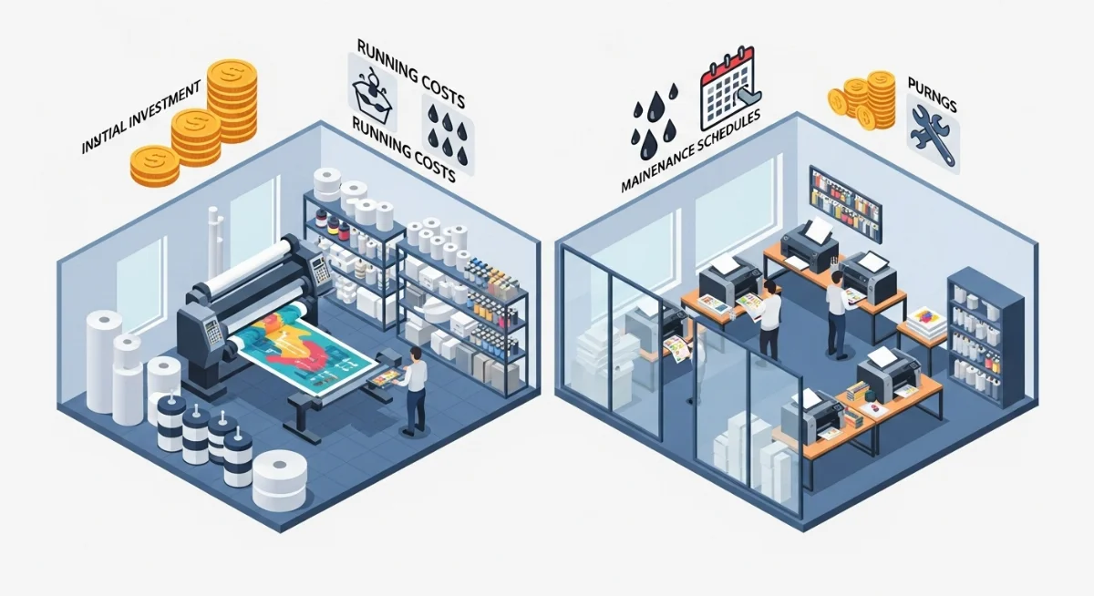 Kỹ thuật viên bảo dưỡng máy in quảng cáo chuyên nghiệp