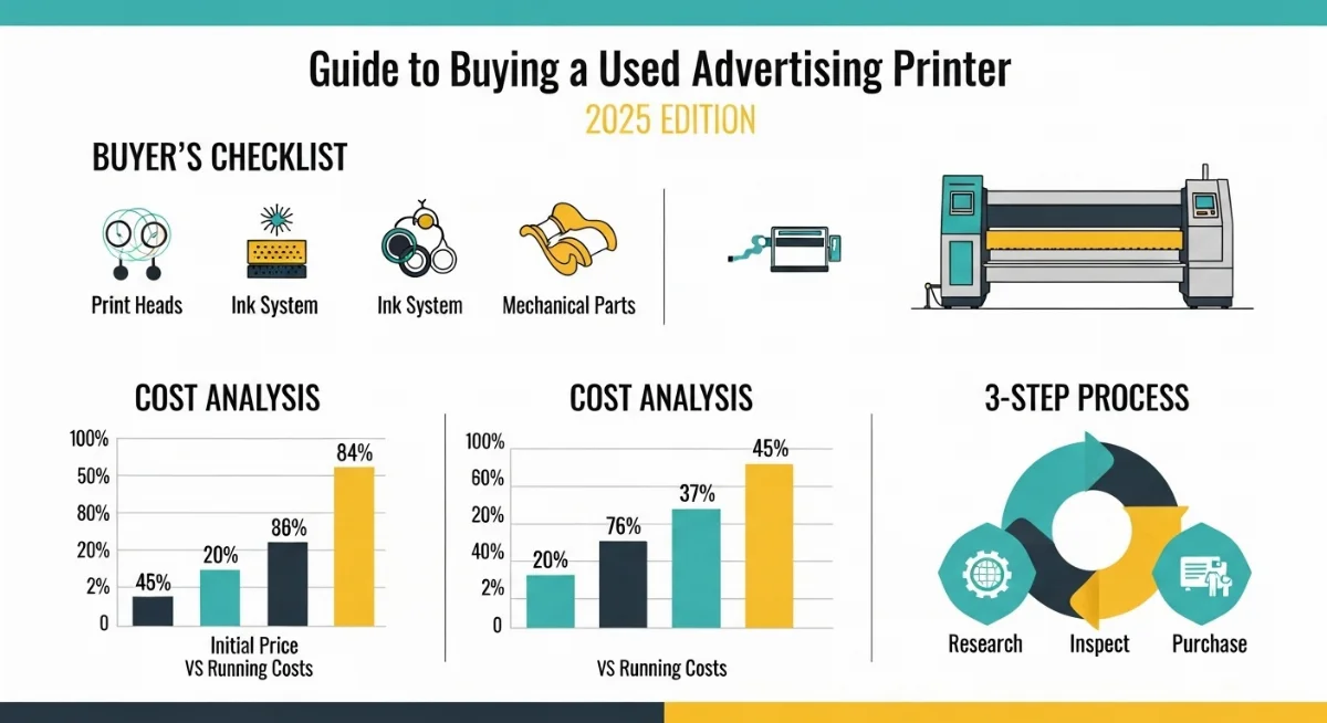 Kinh nghiệm chọn mua máy in quảng cáo cũ chất lượng cao, bền bỉ