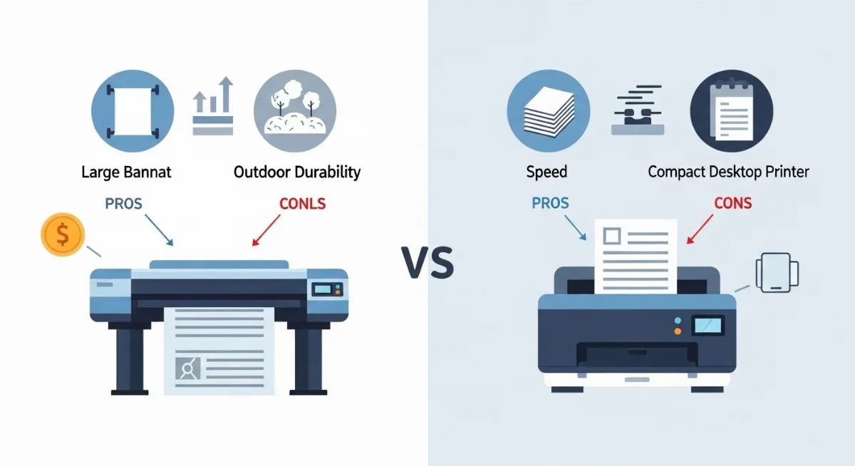 Máy in quảng cáo khổ nhỏ đa năng tiện lợi cho không gian hạn chế