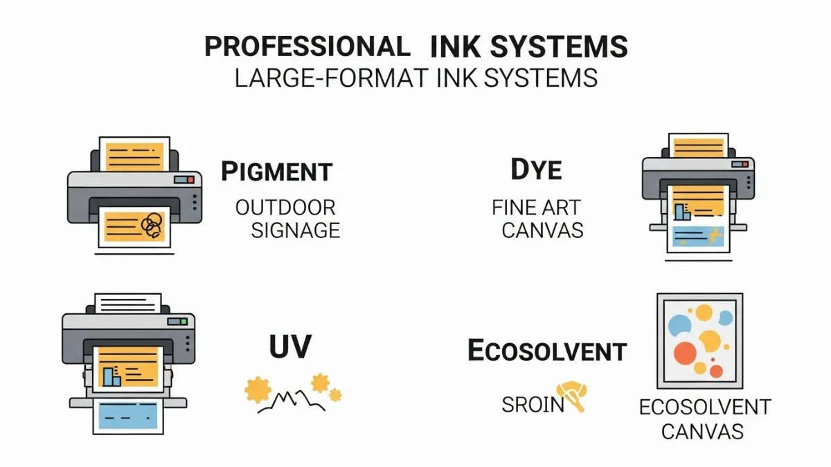 Minh họa in ấn tài liệu đồ họa bằng mực in nước chất lượng cao