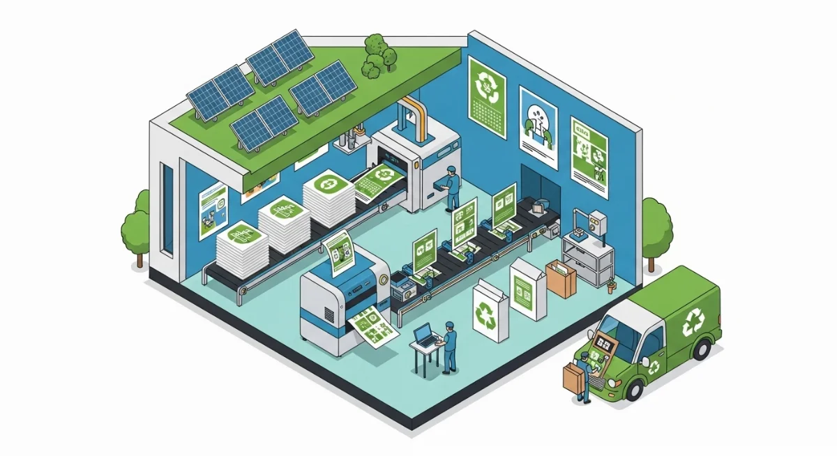 Máy in quảng cáo tiết kiệm năng lượng áp dụng xu hướng in xanh