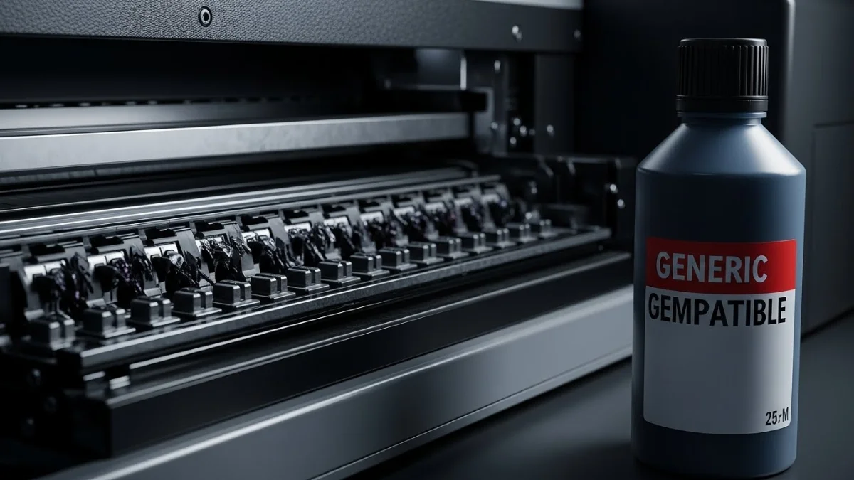 Hình ảnh các thành phần bên trong đầu phun máy in bị hư hỏng