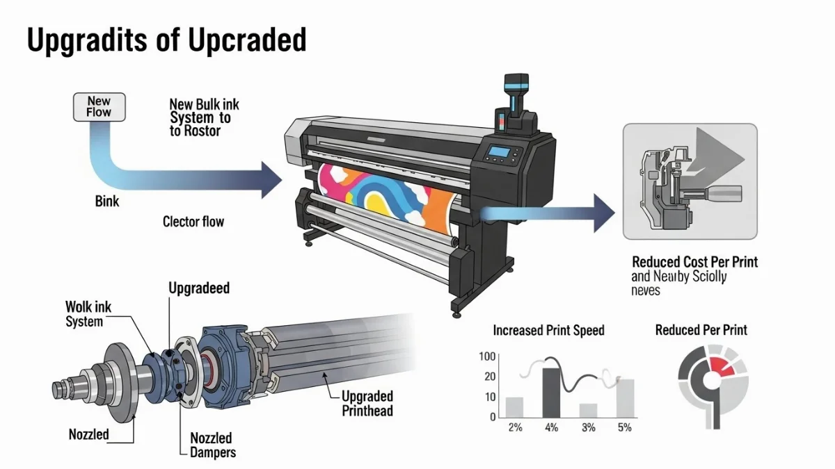 Bàn làm việc với máy in đã được tối ưu, tăng năng suất in ấn hiệu quả.