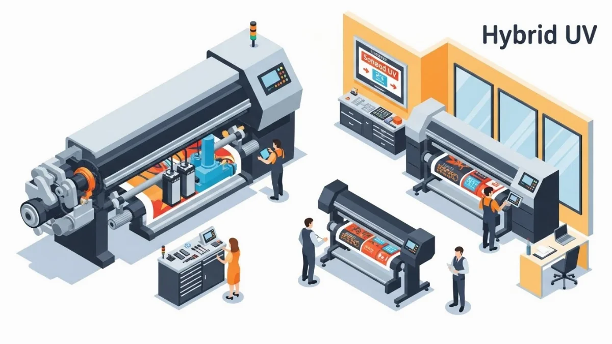 Kiểm tra chất lượng in của máy in quảng cáo cũ trước khi mua