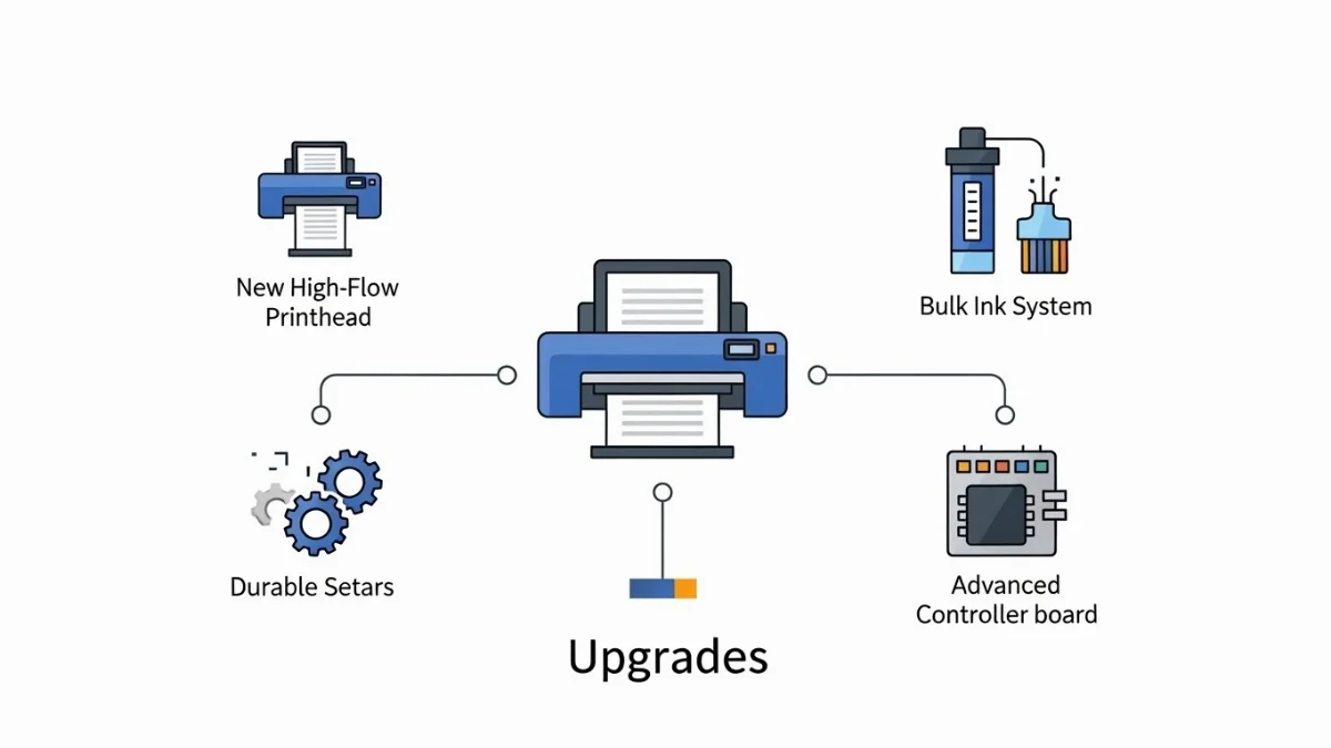 Máy in được độ chế để in chuyển nhiệt chất lượng cao trên nhiều vật liệu.