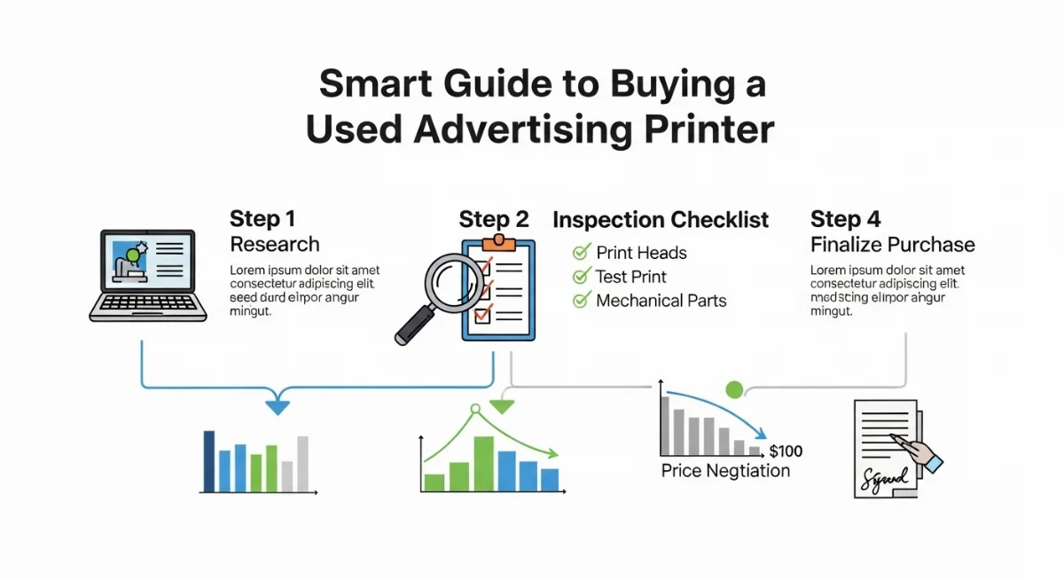 Hình ảnh máy in quảng cáo cũ được đóng gói cẩn thận để vận chuyển an toàn