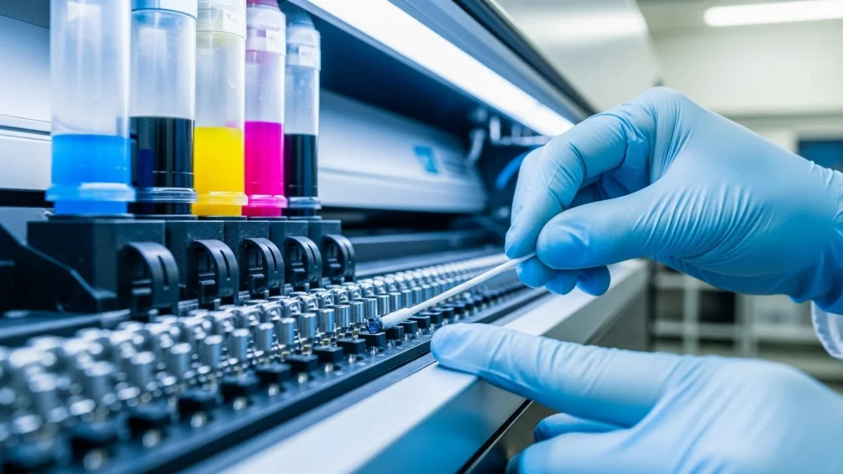 Kiểm tra mực và đường ống dẫn mực trong lịch bảo trì máy in kỹ thuật số