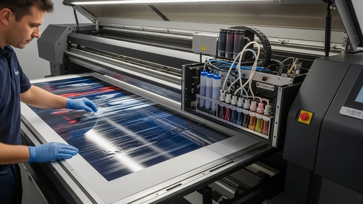 Hình ảnh bản in bị sọc ngang do lỗi mực in hoặc đầu phun bị nghẹt