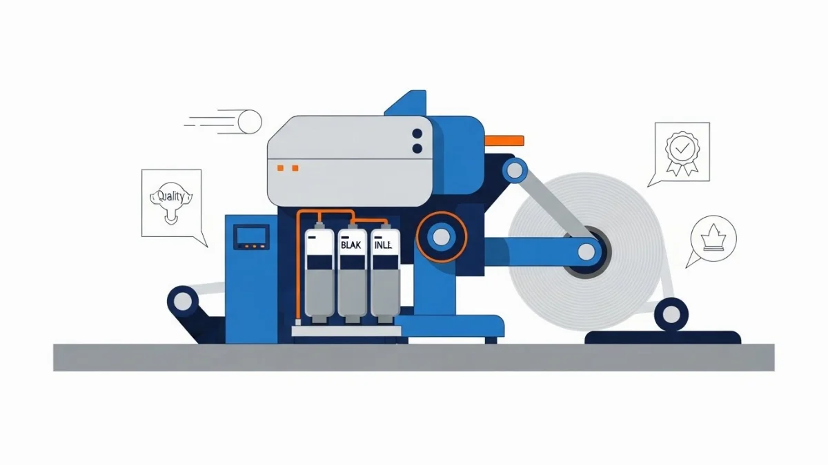 Kỹ thuật viên đang nâng cấp linh kiện cho máy in kỹ thuật số