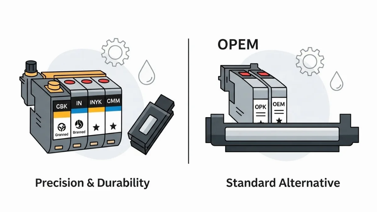 So sánh chất lượng linh kiện máy in OEM và chính hãng kỹ lưỡng