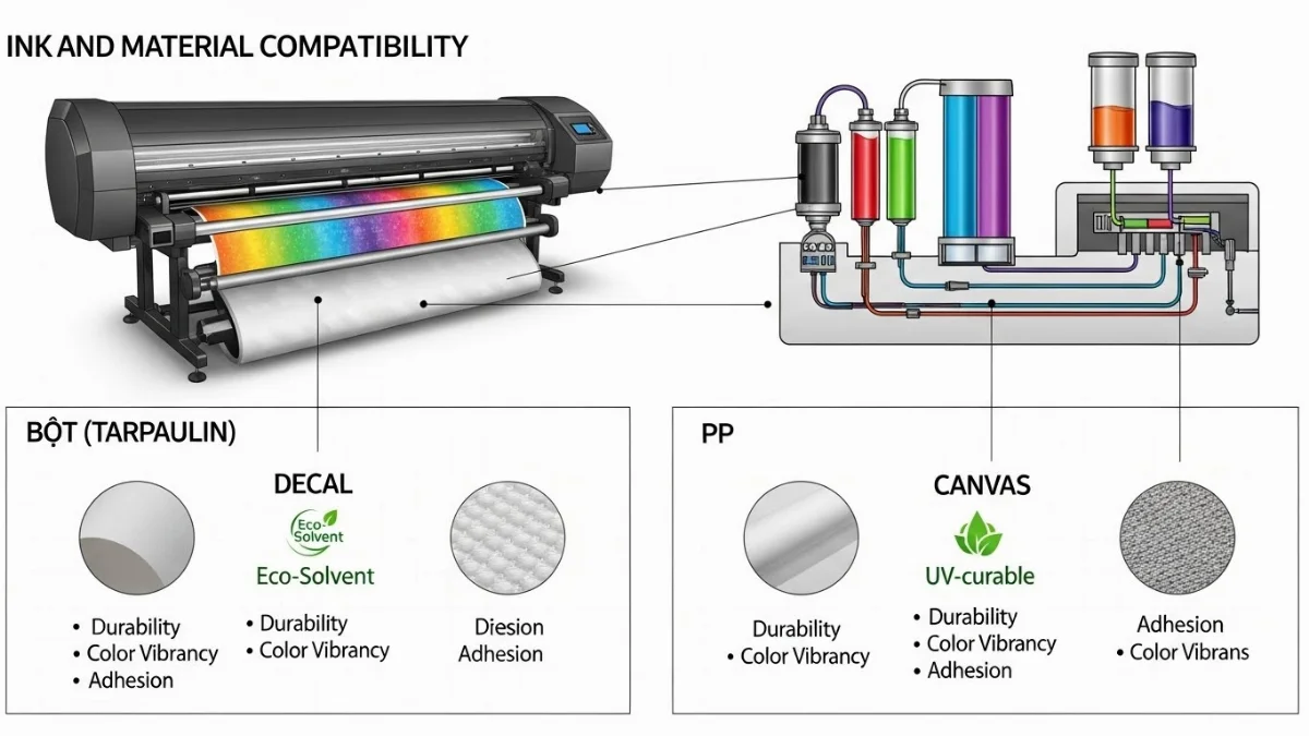 Sự khác biệt rõ ràng khi chọn mực in phù hợp cho từng loại vật liệu