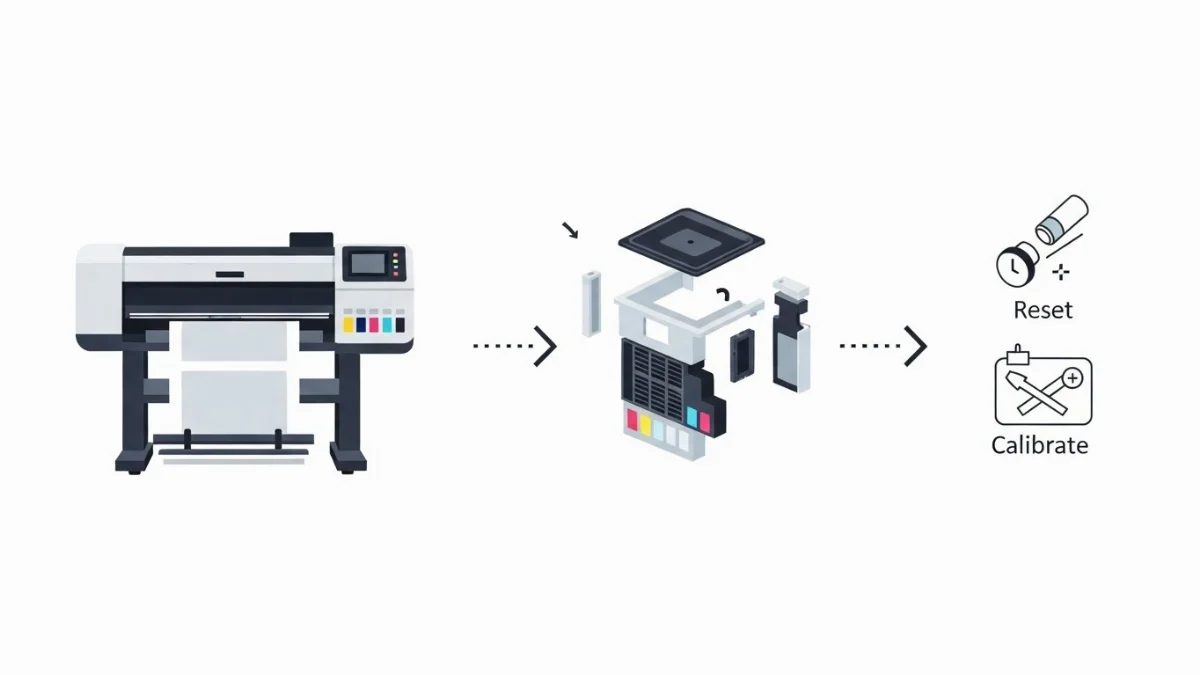 Hình ảnh một kỹ thuật viên đang thay linh kiện bên trong laptop