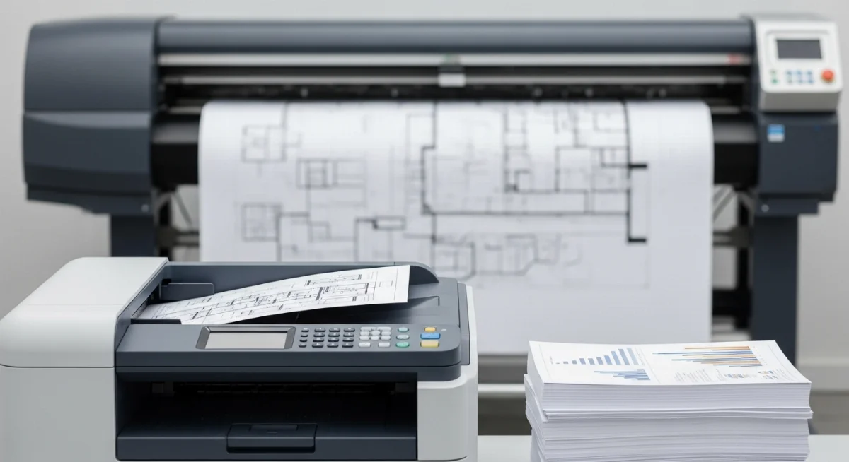 Máy in khổ lớn đang hoạt động in ấn poster quảng cáo