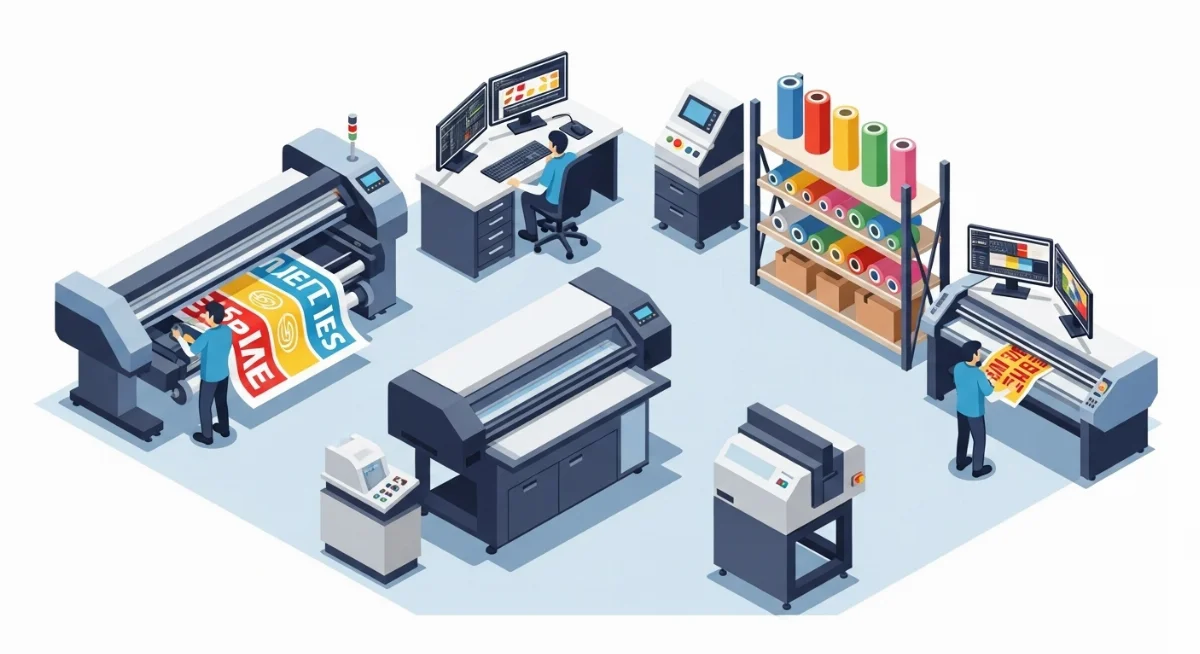 Hình ảnh so sánh máy in quảng cáo cũ và mới để lựa chọn