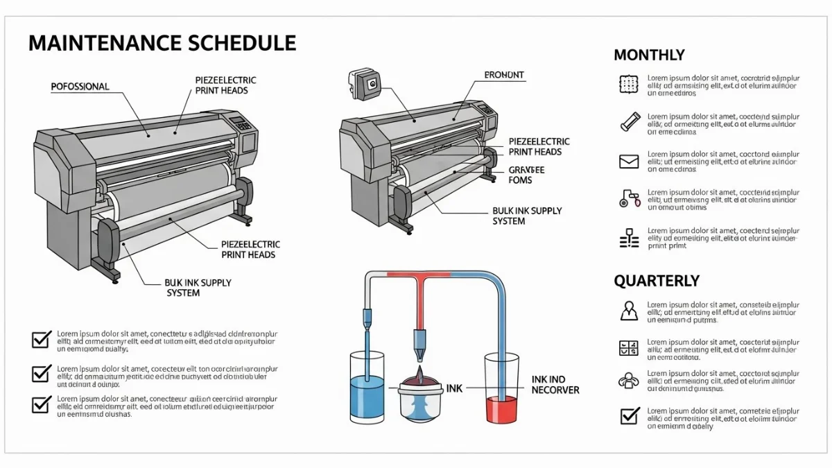 Kỹ thuật viên đang bảo trì máy in kỹ thuật số chuyên nghiệp và kiểm tra linh kiện