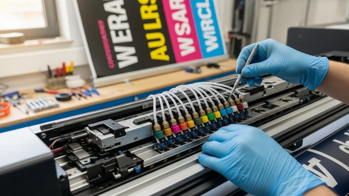 Máy in bị lệch màu sau khi thay đầu phun