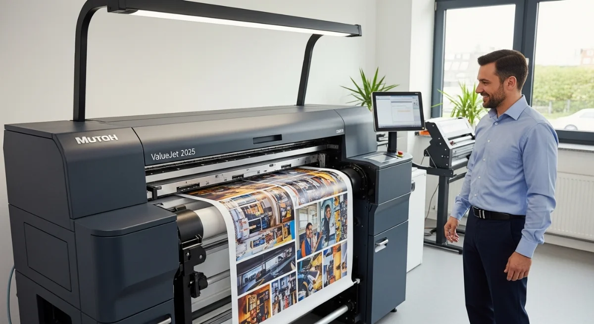 Máy in quảng cáo Mutoh ValueJet 2025 phù hợp doanh nghiệp in nhỏ