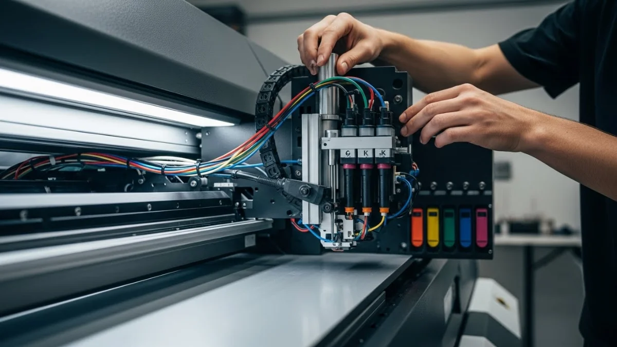 Kiểm tra kết nối dây cáp sau khi nâng cấp máy in