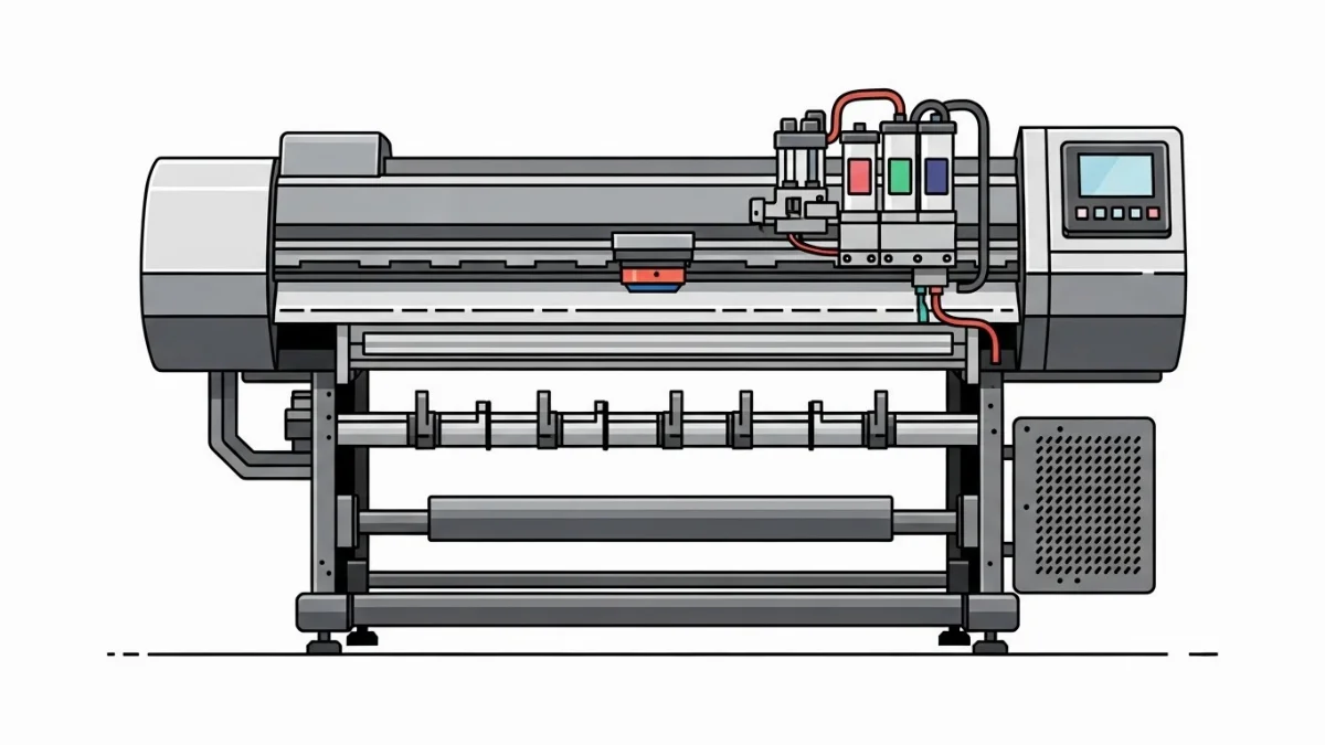 Mainboard máy in kỹ thuật số với các chip và cổng kết nối