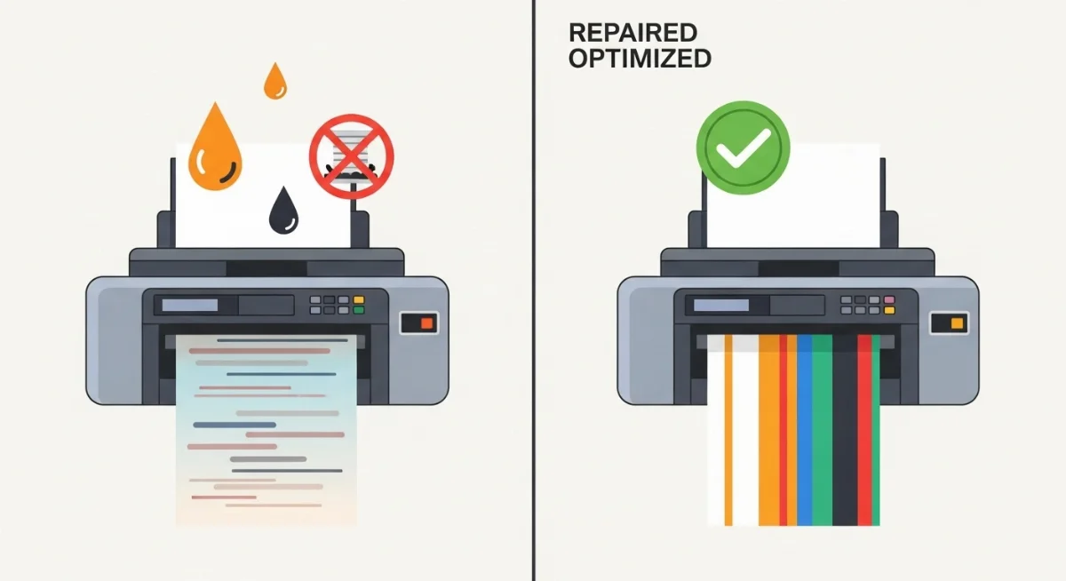 Giải pháp sửa lỗi đầu phun máy in quảng cáo bị tắc nghẽn hiệu quả