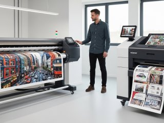 Ưu nhược điểm của máy in quảng cáo khổ lớn và khổ nhỏ – So sánh chi tiết giúp bạn chọn đúng loại máy in 2025