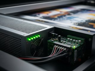 Vai trò của hệ thống nguồn và bo điều khiển trong việc ổn định bản in kỹ thuật số